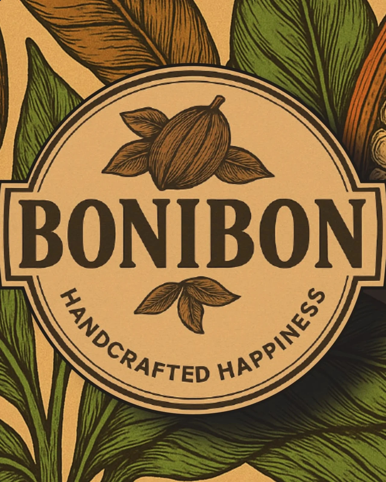 Bonibon handcrafted happiness logo artwork